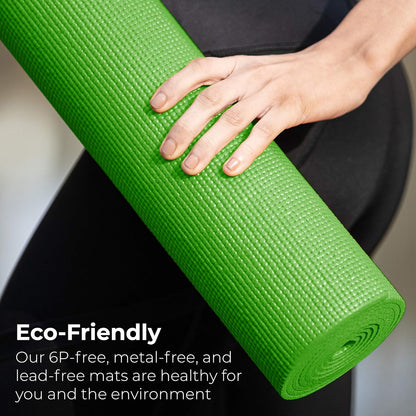 10-Pack Yoga Mat, 68" x 24" Non Slip Exercise Mat, 4mm Thick Gym Mat for Fitness and Stretching, Bulk Non Toxic Yoga Mats for Schools and Studios