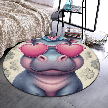 Large Home Decor Mat, Soft Round Yoga Carpet, Non Slip Machine Washable Home Office Circle Rug Gothic Witchy Sun Moon Mushroom Moth