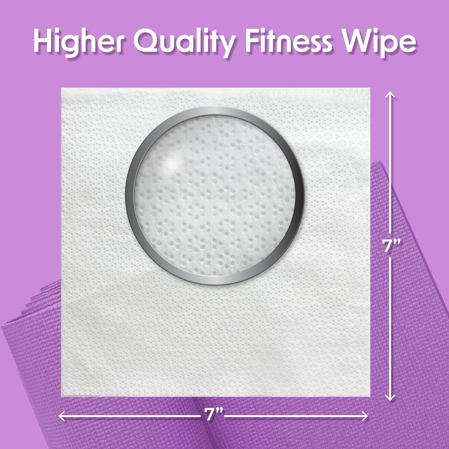 Wipex Yoga Mat Cleaner & Fitness Wipes - Natural Lavender & Vinegar Gym Equipment Cleaner - 75 Gym Wipes to Clean Yoga Mats, Spinning & Peloton Bikes, Weight Machines & Surfaces
