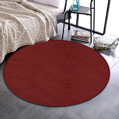 Room Sofa Yoga Soft Round Carpet, Modern Round Area Rug, Non Slip Machine Washable Kitchen Office Circle Rug Purple, 36inch