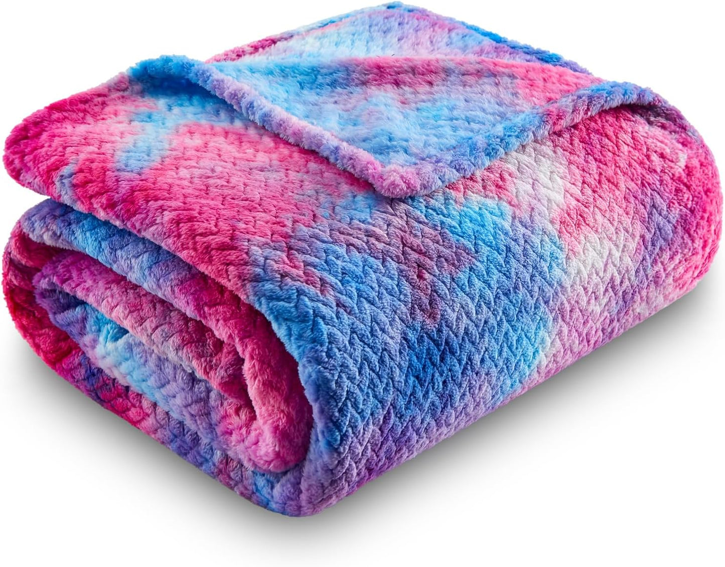 NEWCOSPLAY Super Soft Throw Blanket Light Purple Premium Silky Flannel Fleece Leaves Pattern Lightweight Bed Blanket All Season Use (Light Purple, Throw(50"x60")) - Colors B