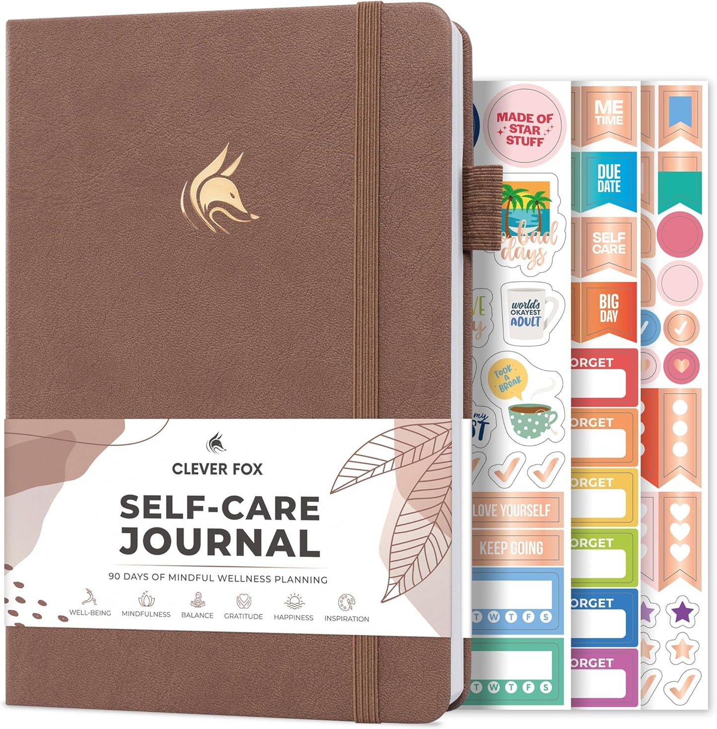 Clever Fox Self-Care Journal – Daily Reflection Notebook – Mental Health & Personal Development Planner, Meditation & Mood Log, A5 (Turquoise)