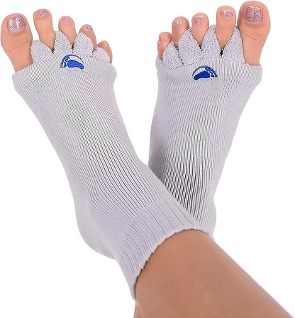 My Happy Feet Foot Alignment Socks with Toe Separators – Holiday Socks for Women & Men - Cozy Christmas Gift Idea