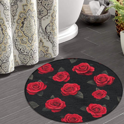 Large Home Decor Mat, Soft Round Yoga Carpet, Non Slip Machine Washable Home Office Circle Rug Gothic Witchy Sun Moon Mushroom Moth