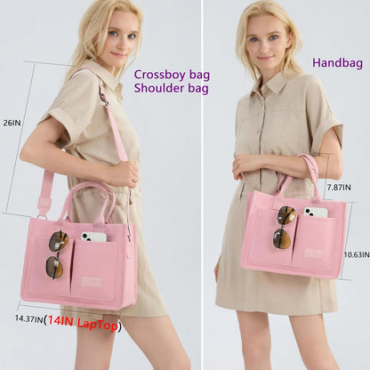 ZHMO Canvas Tote Bag for Women,Women's Bags Crossbody Bags Work Laptop Tote Bag Large Handbags Purse for Travel Nurse Teacher