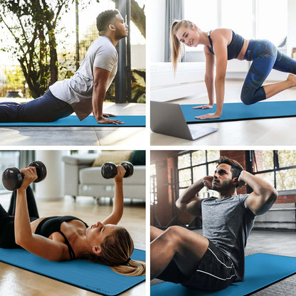 MICRODRY Multi-Purpose Fitness Mat, Cushioned & Non-Slip Foam for Yoga, Pilates, HIIT, Skid-Resistant and Tear-Resistant, 24"x72" with Carry Strap