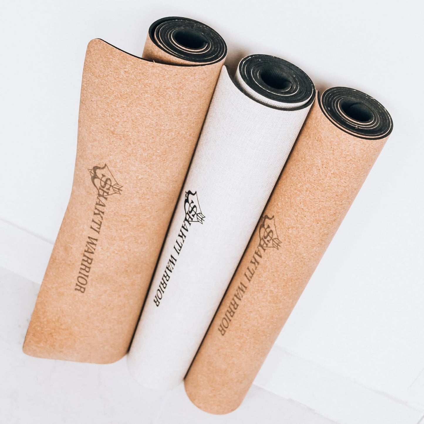 Shakti Warrior Cork Yoga Mat - Artist Designed, Premium Printed Eco-Friendly Non-Slip mat, Great for Regular & Hot Yoga, Pilates, Workouts 72 inch x 24 inch x 3mm Thick