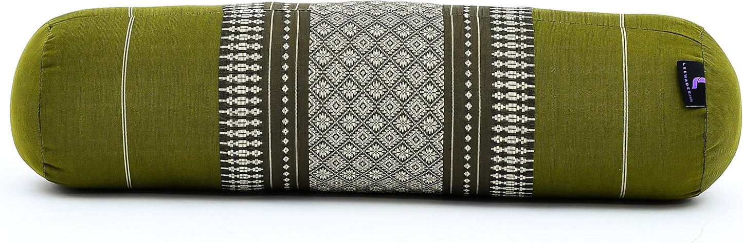 Leewadee Small Yoga Bolster – Shape-Retaining Cervical Neck Roll, Tube Pillow for Comfortable Reading, Kapok Filling, 22 x 6 x 6 inches