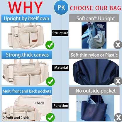 ZHMO Canvas Tote Bag for Women,Women's Bags Crossbody Bags Work Laptop Tote Bag Large Handbags Purse for Travel Nurse Teacher