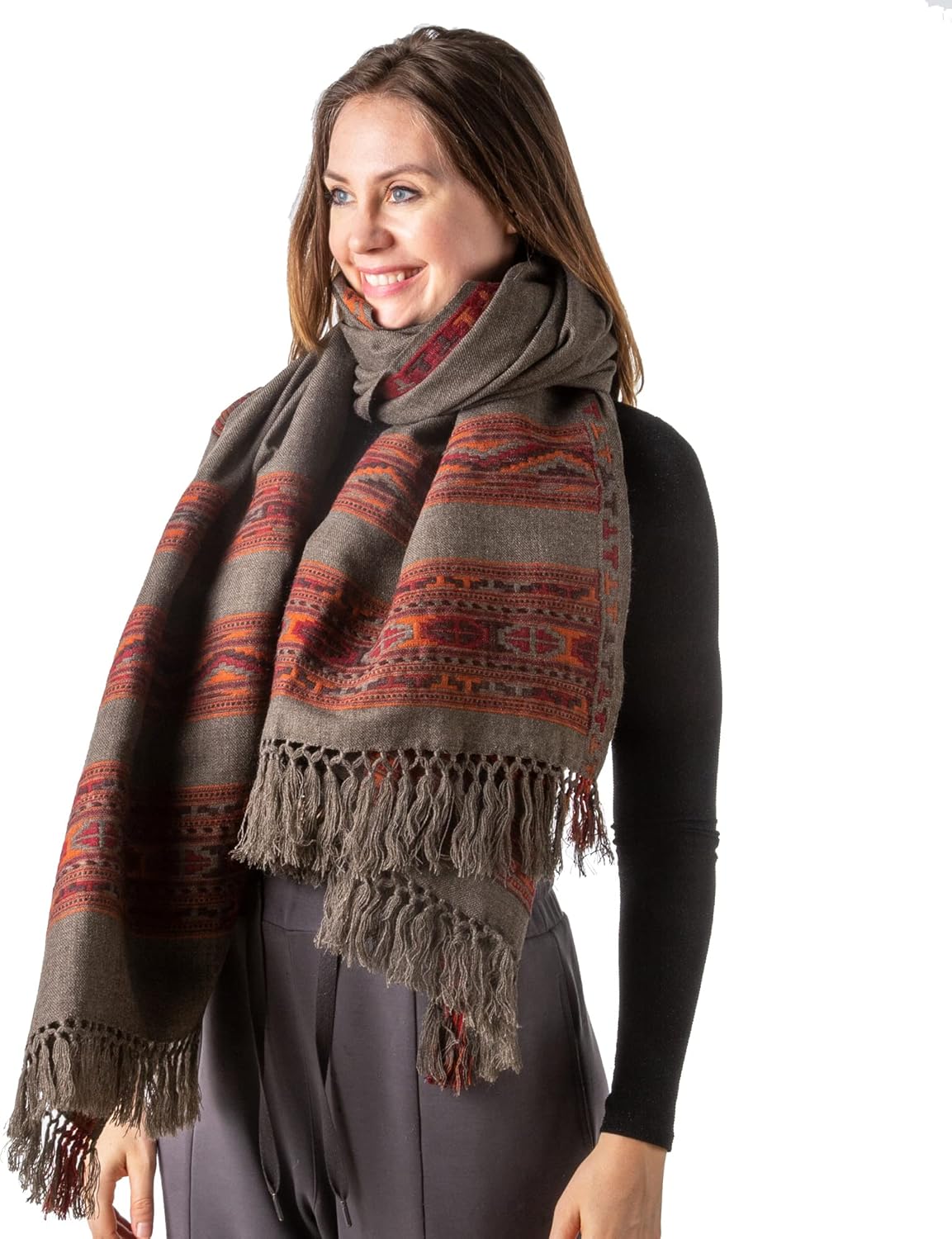 Meditation Shawl or Blanket, Exotic Shawl/Wrap, Oversize Scarf or Stole. Unisex