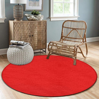 Women's Large Home Decor Mat, Soft Round Yoga Carpet, Non Slip Machine Washable Home Office Circle Rug Purple