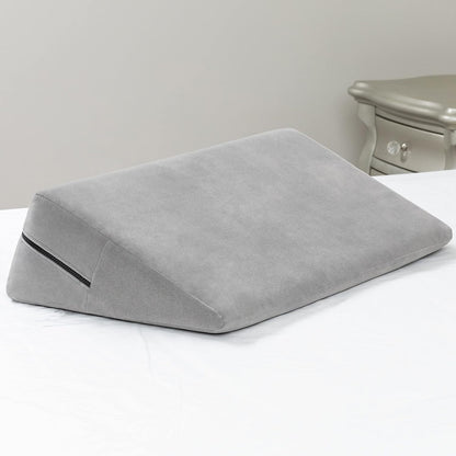 Avana Micro-Velvet Slant 7” Height - Firm Density Bed Wedge for Back and Knee Support