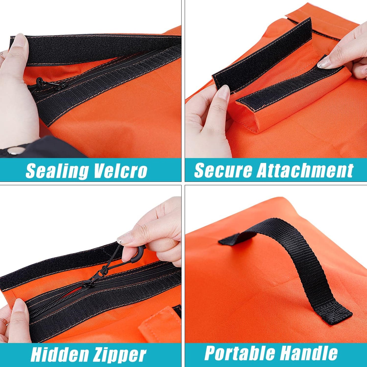 VISEMAN 4PCS Sports Net Sandbags, Weighted Anchor Bags for Baseball & Golf Nets,Soccer Goals, Hockey Nets