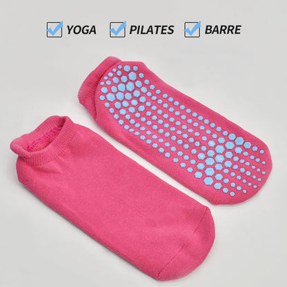 ELUTONG Pilates Non Slip Grip Socks for Women 1-4 Pairs Yoga Barre Ballet Workout Hospital Grippy Sock
