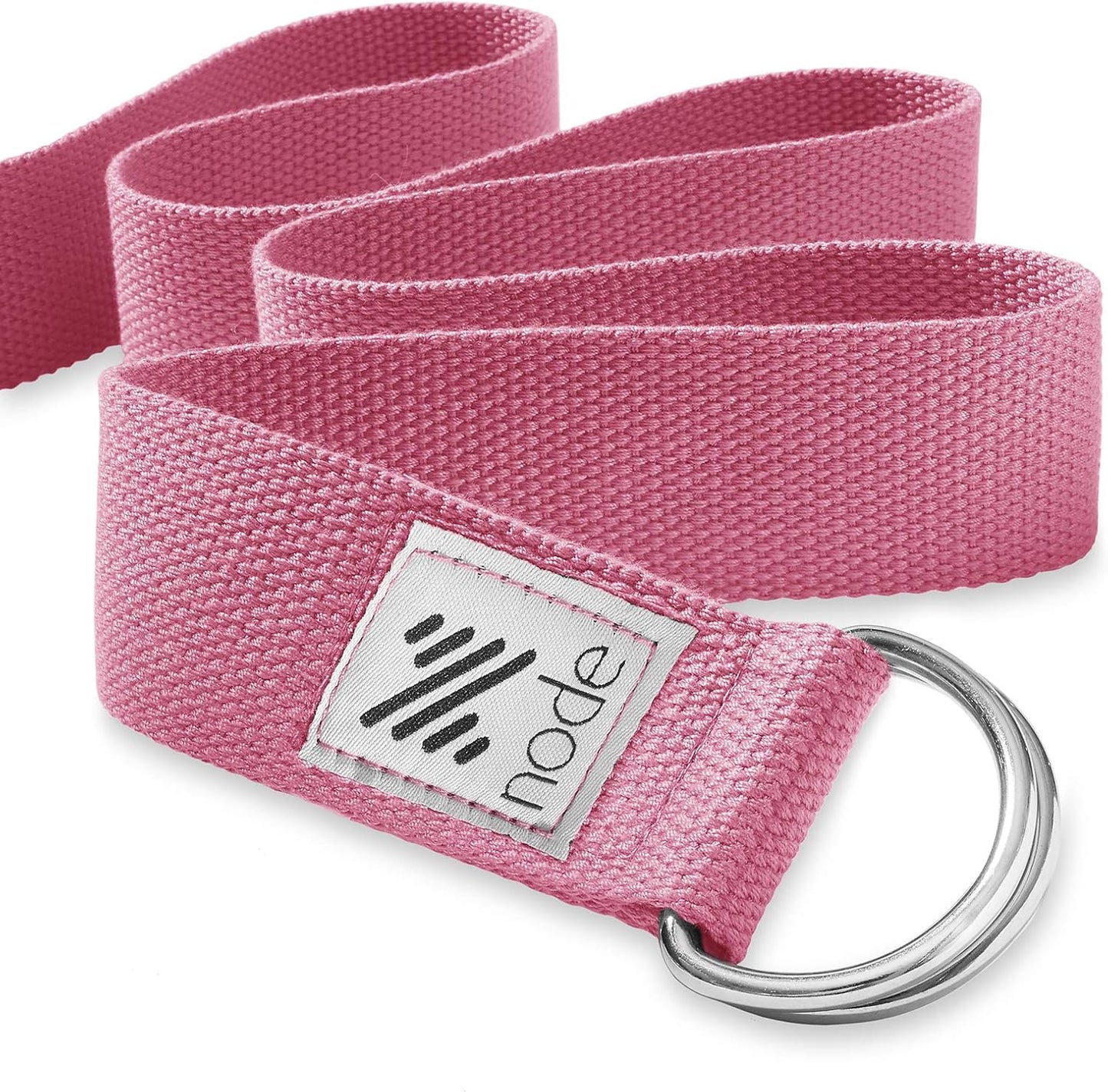 7-1/2' Yoga Strap for Stretching, Woven Cotton Blend Yoga Strap with Adjustable D-Ring Buckle for Exercise, Therapy and Fitness