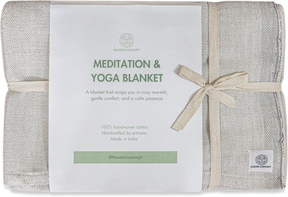 Premium Meditation and Yoga Blanket for Relaxation and Practice (Sand)