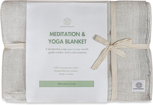 Premium Meditation and Yoga Blanket for Relaxation and Practice (Sand)