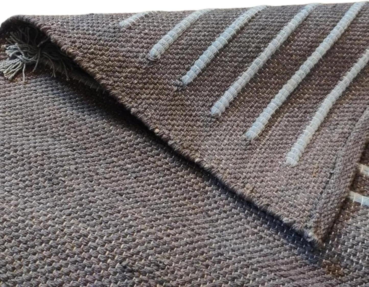 Indian Handmade100 % Organic Anti Skid Multi Colour Cotton Yoga Mat - Eco-Friendly Hand-Woven Rug - Non-Slip & Thick (24”x72”x5mm) for Hot yoga & Everyday Fitness at Home - Comfortable & Foldable Extra-Long Mat