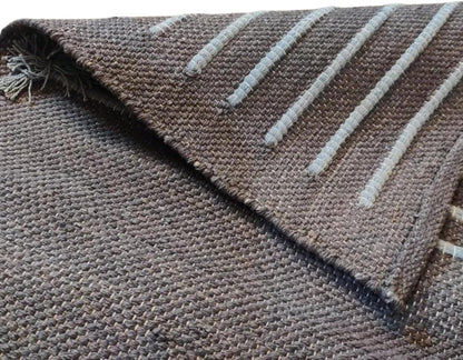 Indian Handmade100 % Organic Anti Skid Multi Colour Cotton Yoga Mat - Eco-Friendly Hand-Woven Rug - Non-Slip & Thick (24”x72”x5mm) for Hot yoga & Everyday Fitness at Home - Comfortable & Foldable Extra-Long Mat