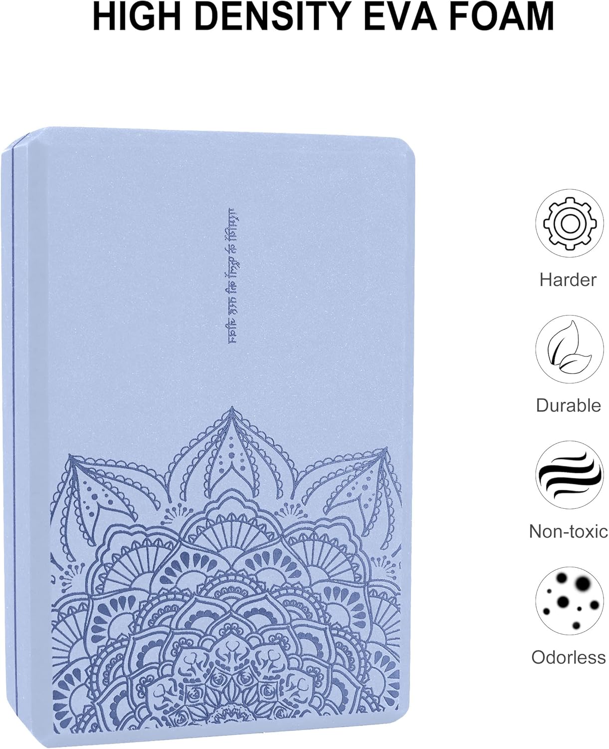 nuveti Yoga Blocks Set of 2, High Density Yoga Brick Foam Blocks to Improve Strength, Flexibility and Balance Brick Foam Blocks