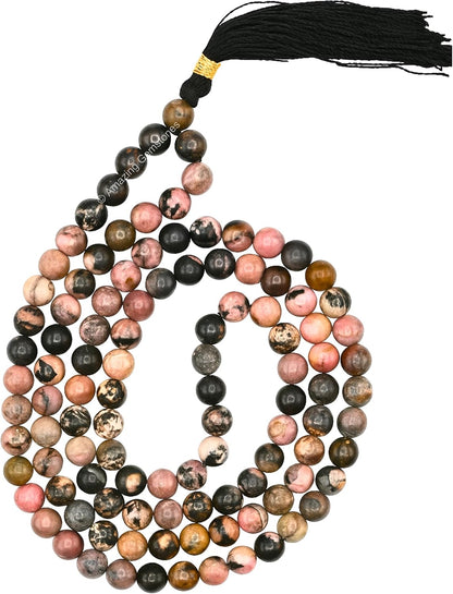 Amazing Gemstone 108 Beads Handmade Mala (Knotted, Rudraksha) - Colors A