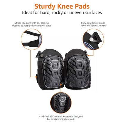 Amazon Basics Professional Gel Cushion Knee Pads - 1 Pair, Clear