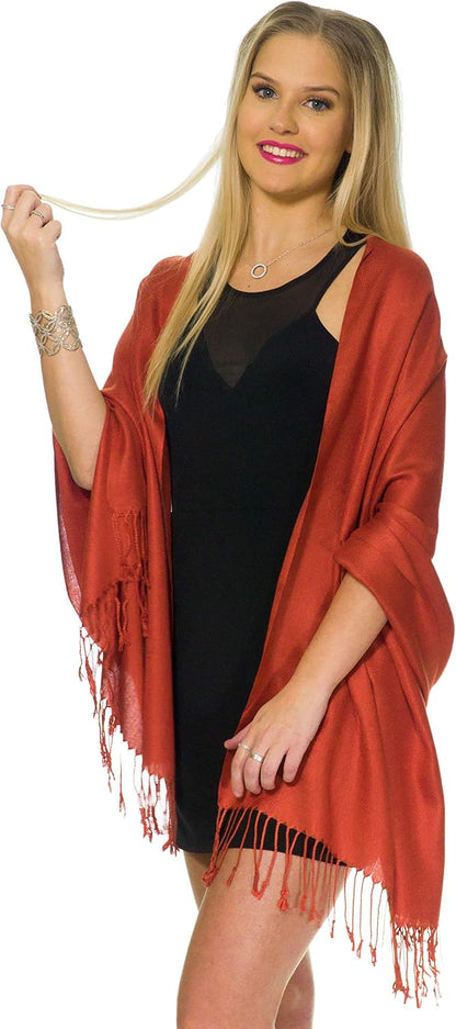 Pashmina Shawls and Wraps for Evening Dresses, Large Soft Pashminas Wedding Shawl
