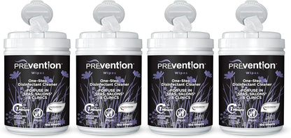 Prevention All Purpose Disinfectant Wipes – Canister of Cleaning Wipes for Salons, Spas, Wellness Centers and Yoga Studios – Hospital Grade Surface Sanitizing – 160 Count