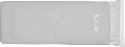 Wellrox Weighted Eye Pillow - Flaxseeds & Lavender Eye Pillow Weighted for Restorative Yoga, Meditation & Stress Relief | Microwave Heating Pad & Cool Compress for Sinus Relief (Grey, Unscented)