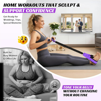 KUTIZE Multifunction Pedal Resistance Band with Handle, Upgraded Exercise Equipment with Soft Foot Pedal for Sit Up & Full-Body Home Gym Workouts, Core/ABS Training, Pilates, Yoga & Physical Therapy
