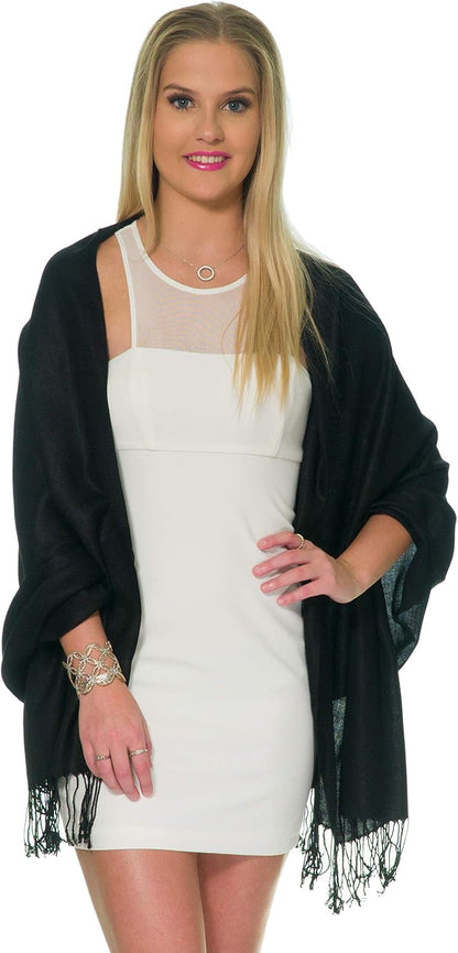 Pashmina Shawls and Wraps for Evening Dresses, Large Soft Pashminas Wedding Shawl