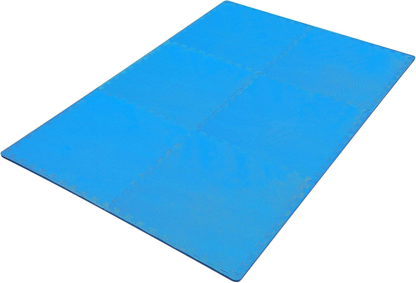 BalanceFrom Puzzle Exercise Mat 1" Thick, EVA Interlocking Foam Floor Tiles for Home Gym, Mat for Home Workout Equipment, Floor Padding for Kids, Black, 24 in x 24 in x 1 in, 24 Sq Ft - 6 Tiles