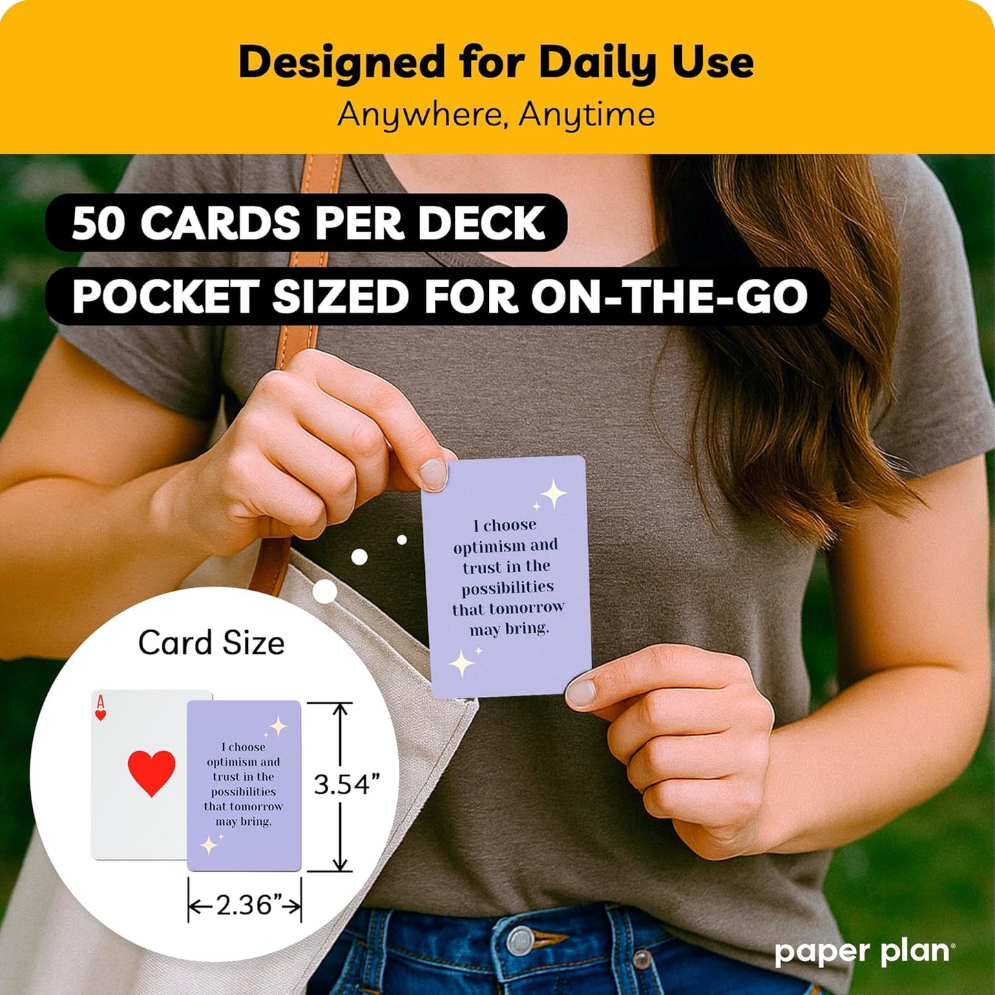 Affirmation Cards for Women – 52 Everyday Inspirational Cards | Positive Self Care & Motivational Gifts for Women, Bestie Gifts, Uplifting Empowerment Deck // Paper Plan