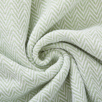 Americanflat 50x60 Throw Blanket - Soft and Breathable Cotton Throw Blanket for Couch, Bed, Chair - Decorative Blankets Perfect for Home or Outdoor Use - Navy Blue and White Double Diamond Design