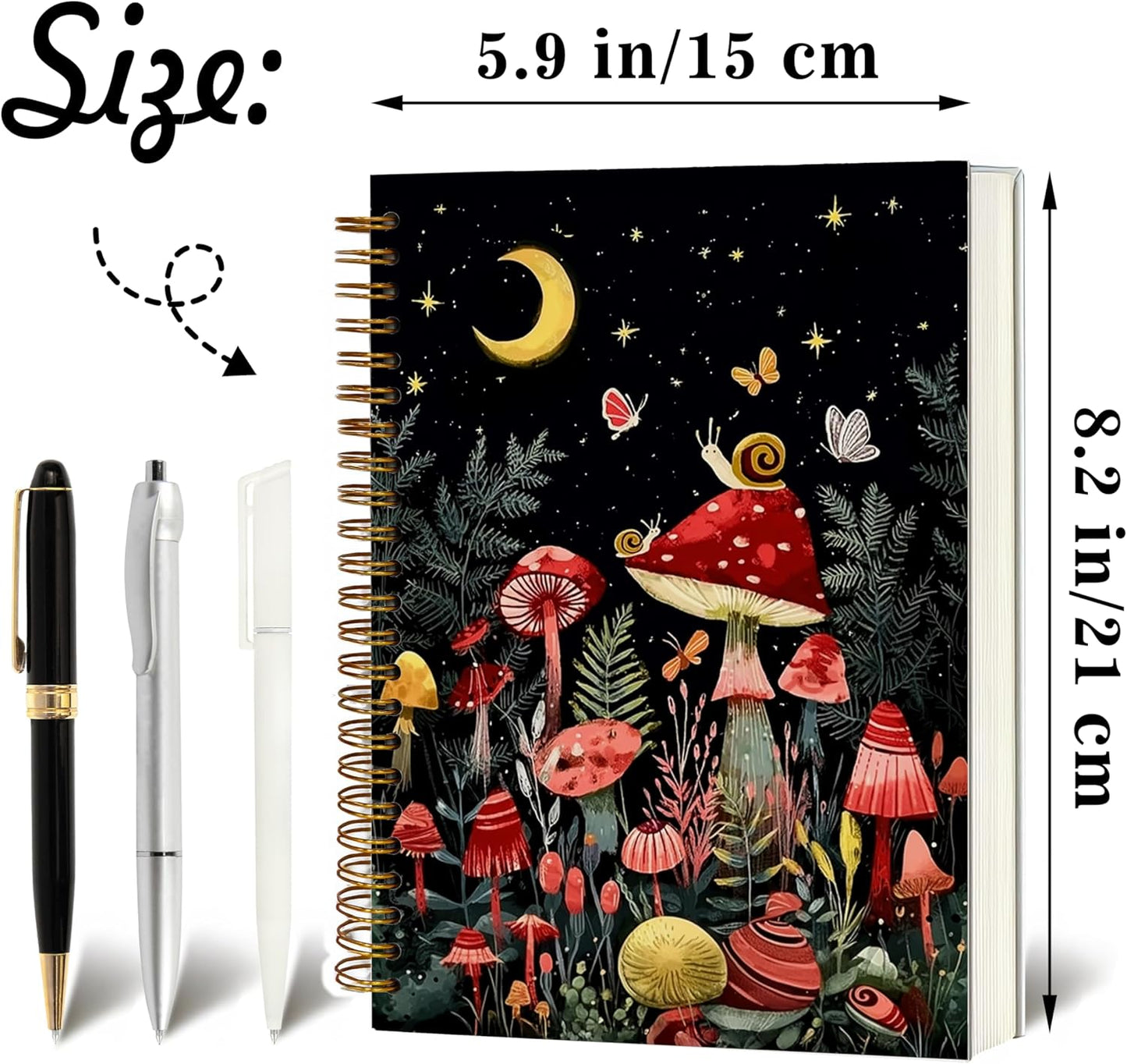 Journaling Notebooks for Women, Lotus Notebook -Meditation Yoga Spiritual Inspirational Planner Notebook Journal Gifts, A5 Spiral Journal Notebook Office Supplies Gifts for Women Birthday Christmas (Golden)