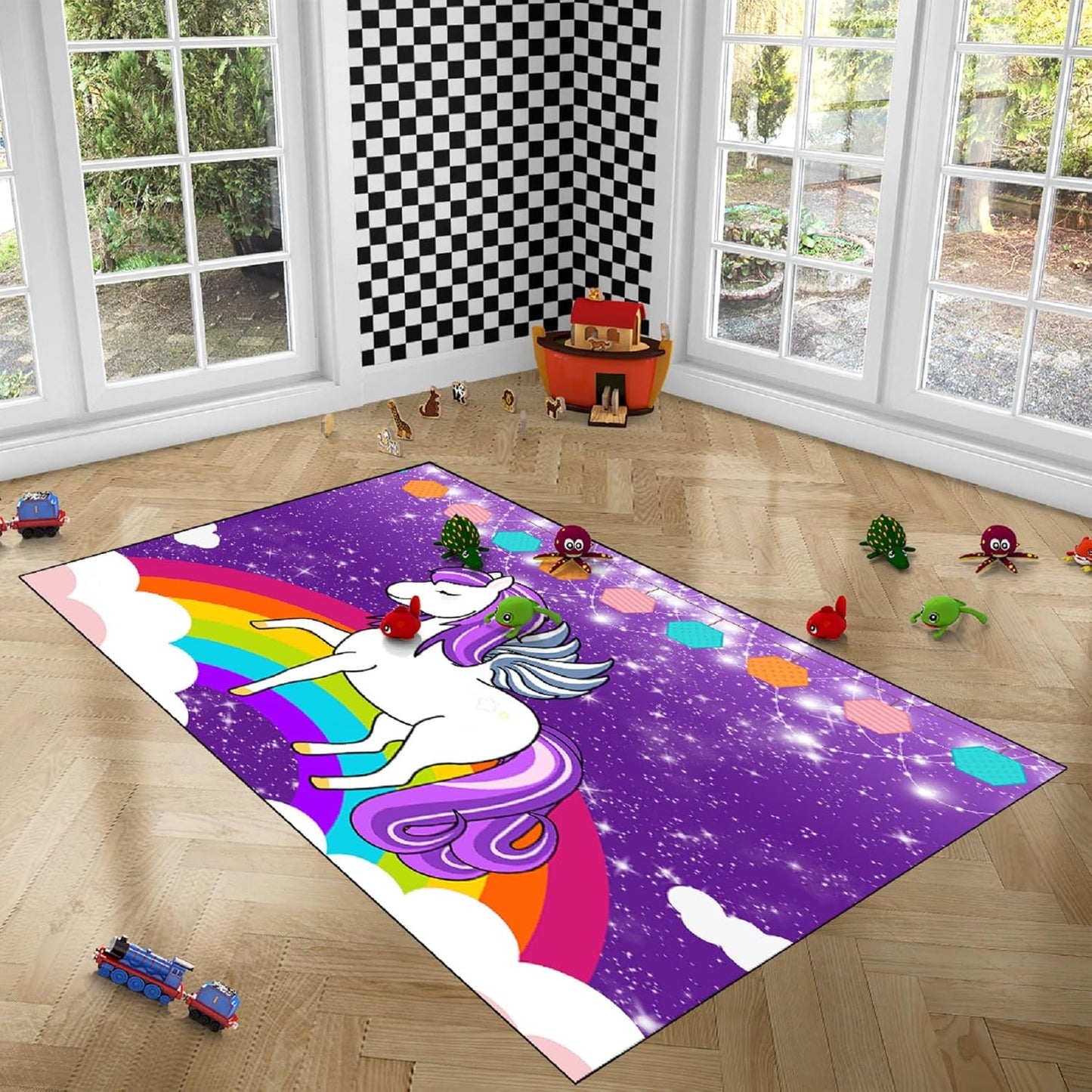 Black Girl Area Rug for Bedroom African American Rugs for Room Princess Carpet Kids Rugs for Bedroom African Girls Carpet for Living Room Teen Girls Yoga Mats, Pink, 4'×5'