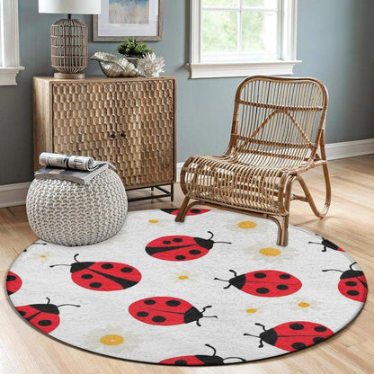 Soft Round Yoga Carpet, Office Chair Decor Round Mat for Carpet and Hardwood Floors Purple Butterfly