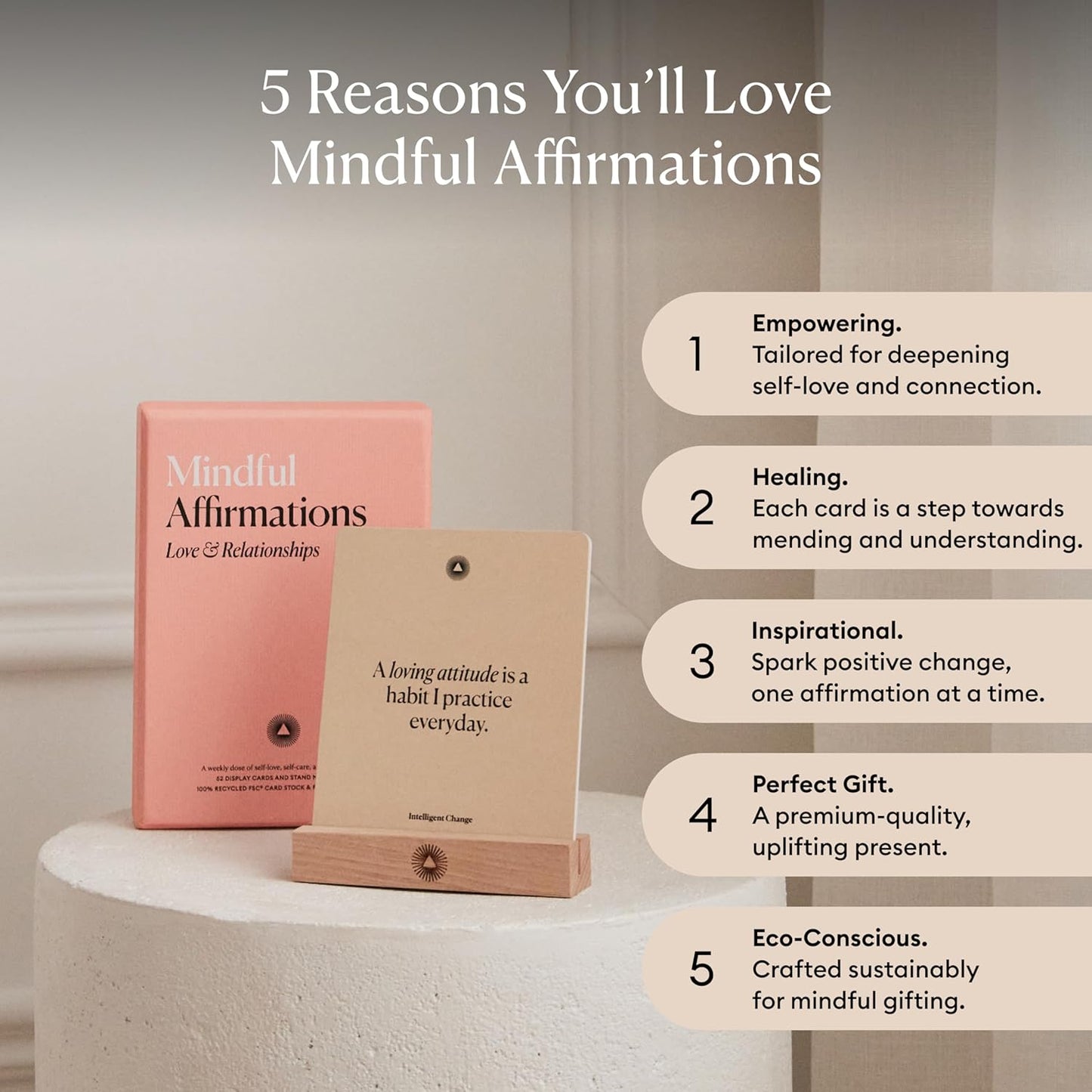 Intelligent Change Mindful Affirmation Cards for Health and Wellbeing