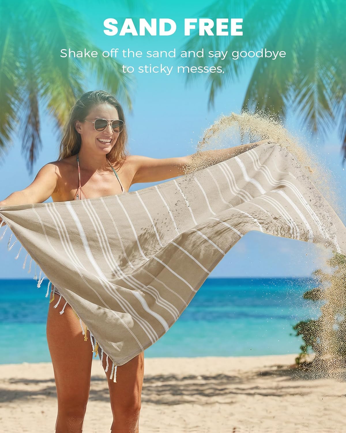 Turkish Beach Towels Vacation Essentials Yoga Blanket Pool Workout Towel Oversized Sand Free Quick Dry Lightweight Meditation Supplies Mat Cover Surf Boat River Float Accessories Gym Excise Stuff