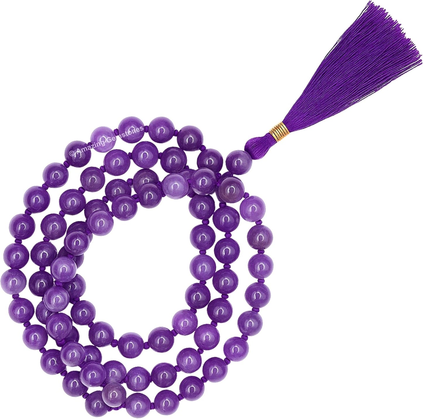 Amazing Gemstone 108 Beads Handmade Mala (Knotted, Rudraksha) - Colors A