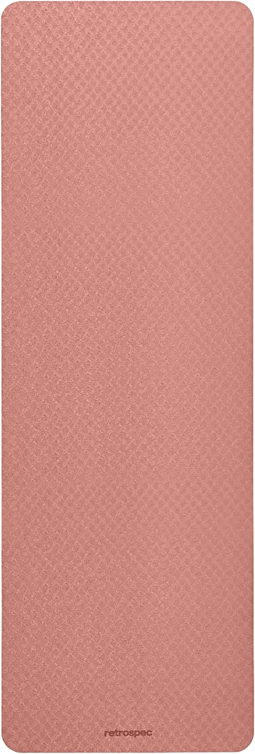 Retrospec Zuma Yoga Mat | 1/2 Inch Thick Non Slip Workout Mat | TPE Exercise Mat for Yoga, Pilates & Stretching | 72x24in