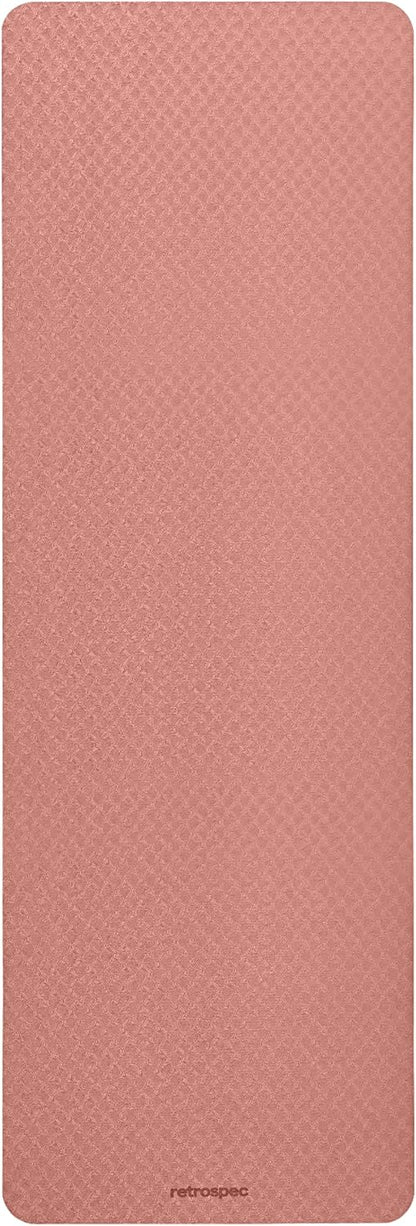 Retrospec Zuma Yoga Mat | 1/2 Inch Thick Non Slip Workout Mat | TPE Exercise Mat for Yoga, Pilates & Stretching | 72x24in