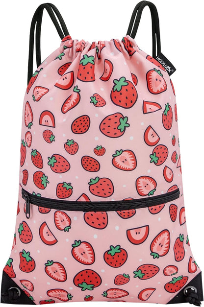 HOLYLUCK Drawstring Backpack Bag Sport Gym Sackpack - Colors A