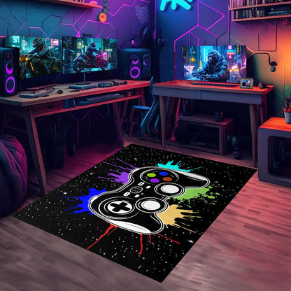 Game Controller Rugs for Bedroom Boys Living Room Gamer Gamepad Red Carpets Floor Mat Player Indoor Mats Gaming Art Design Home Decor Crystal Doormat Yoga Mats 3'x5'