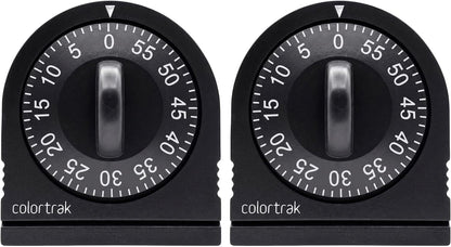 60 Minute Wind Up Timer, Visual Mechanical Timer, from 0 to 60 Minutes, for Kitchen, Hair Color Processing, Tanning Time, Kids' Home and Classroom Activities or Timeouts, Black