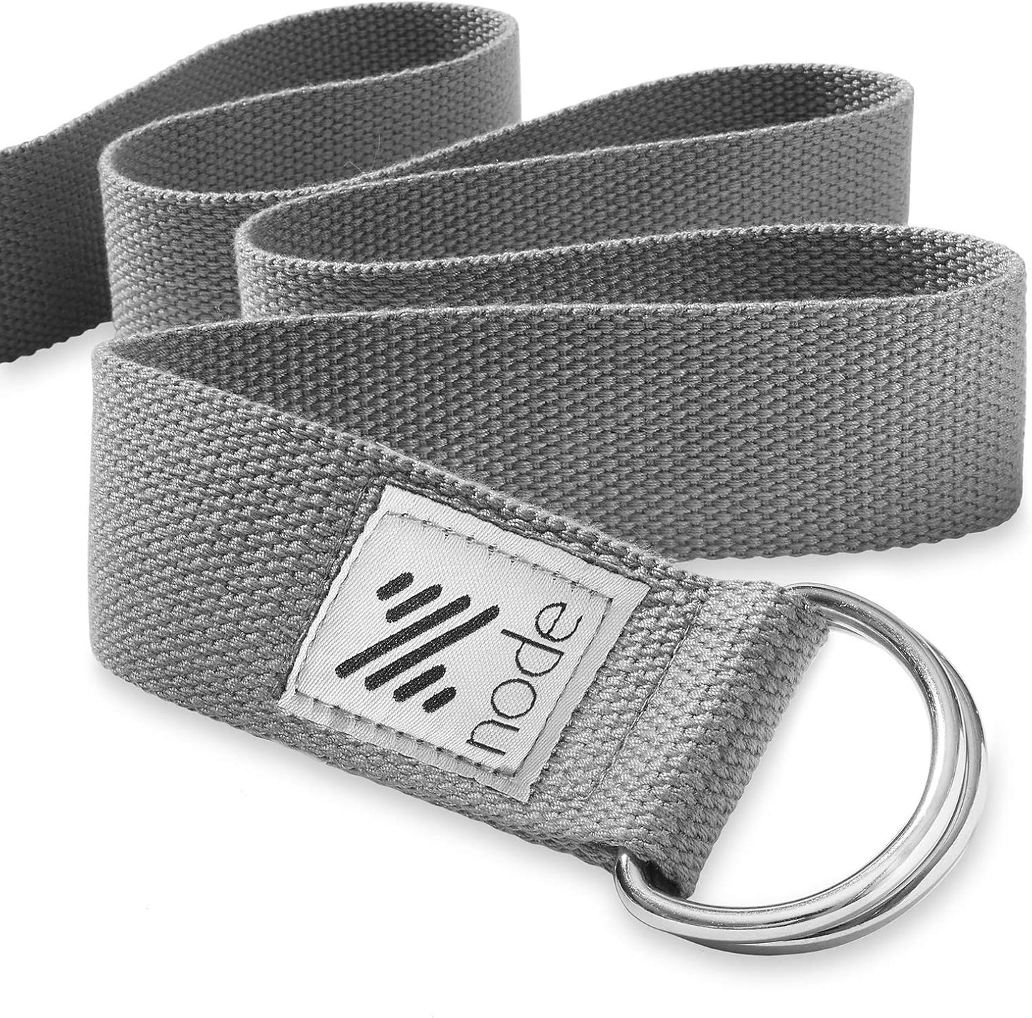 7-1/2' Yoga Strap for Stretching, Woven Cotton Blend Yoga Strap with Adjustable D-Ring Buckle for Exercise, Therapy and Fitness