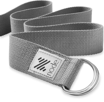 7-1/2' Yoga Strap for Stretching, Woven Cotton Blend Yoga Strap with Adjustable D-Ring Buckle for Exercise, Therapy and Fitness