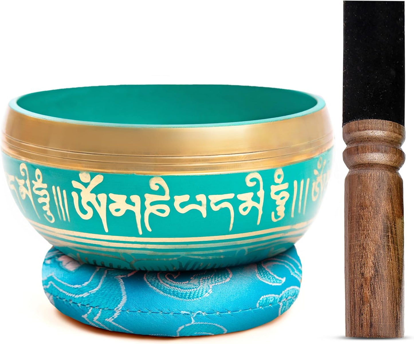 Tibetan Singing Bowl Set Brass - Master Healing Grade - Authentic Handcrafted Sound Bowl by Himalayan Bazaar