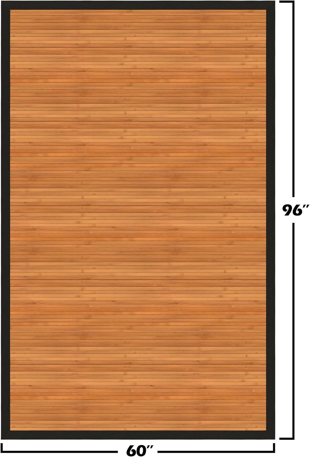 Red Lantern Bamboo Rug - Little Leaf - 4' x 6'