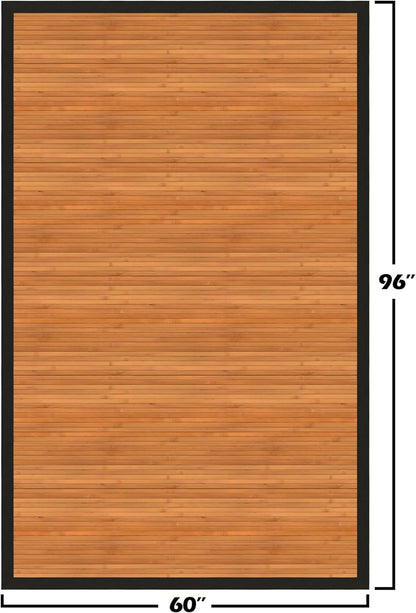 Red Lantern Bamboo Rug - Little Leaf - 4' x 6'